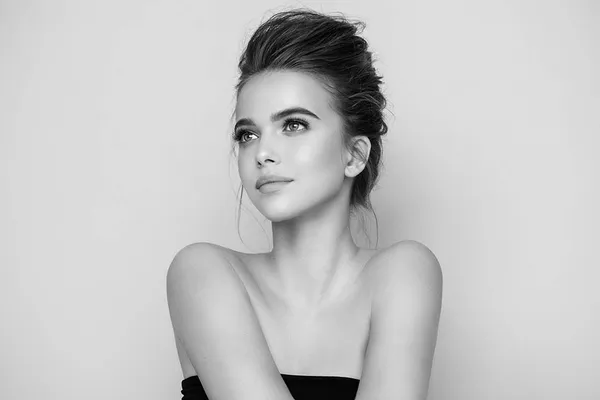Woman with healthy skin and face